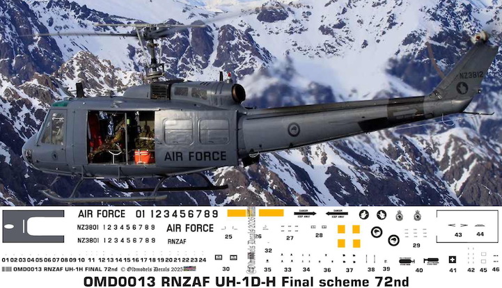 (image for) OMD0013 UH-1D/H Iroquois Royal New Zealand Air Force