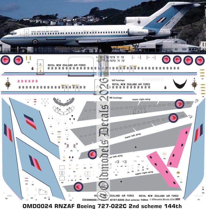 (image for) OMD0024 Boeing 727-022C Royal New Zealand Air Force