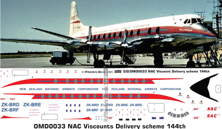 OMD0033 Vickers Viscount 807 National Airways Corporation (NAC)