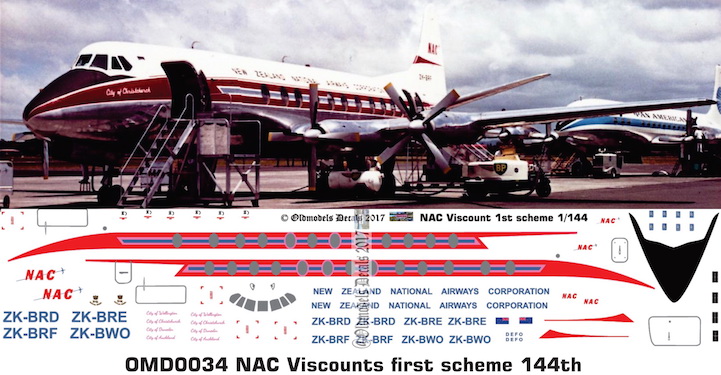 OMD0034 Vickers Viscount 807 National Airways Corporation (NAC)