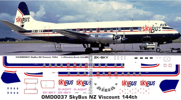 (image for) OMD0037 Vickers Viscount 807 Skybus NZ