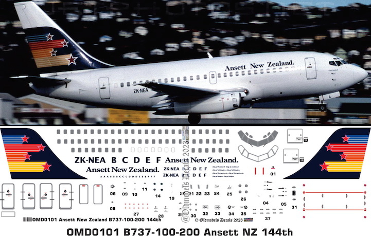 OMD0101 Boeing B737-100/200 Ansett New Zealand