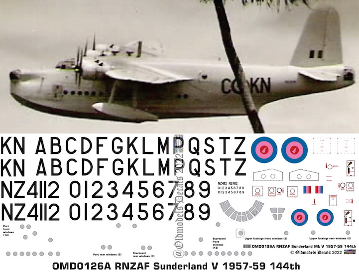 OMD0126A Short Sunderland V Royal New Zealand Air Force