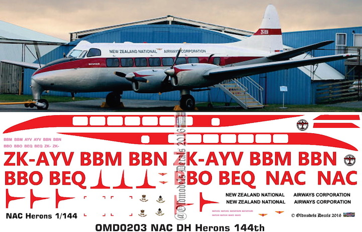 OMD0203 DH. Heron National Airways Corporation (NAC)