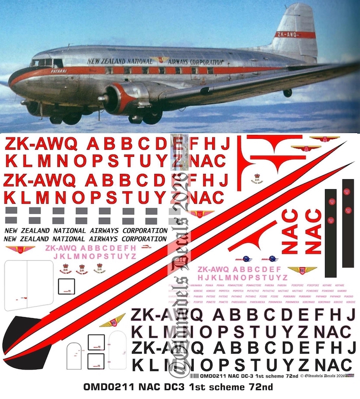 (image for) OMD0211 DC3 National Airways Corporation (NAC)