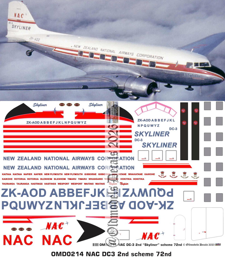(image for) OMD0214 DC3 National Airways Corporation (NAC)