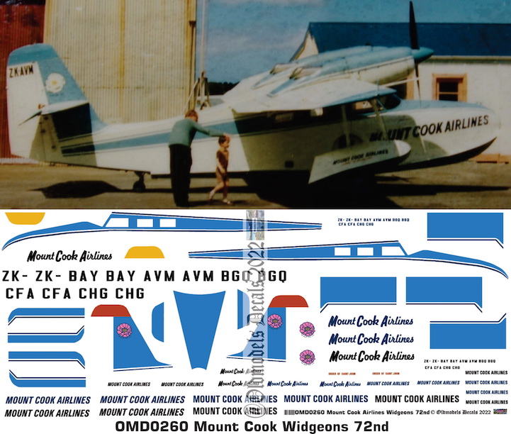 (image for) OMD0260 Grumman Widgeon - Mount Cook Airlines