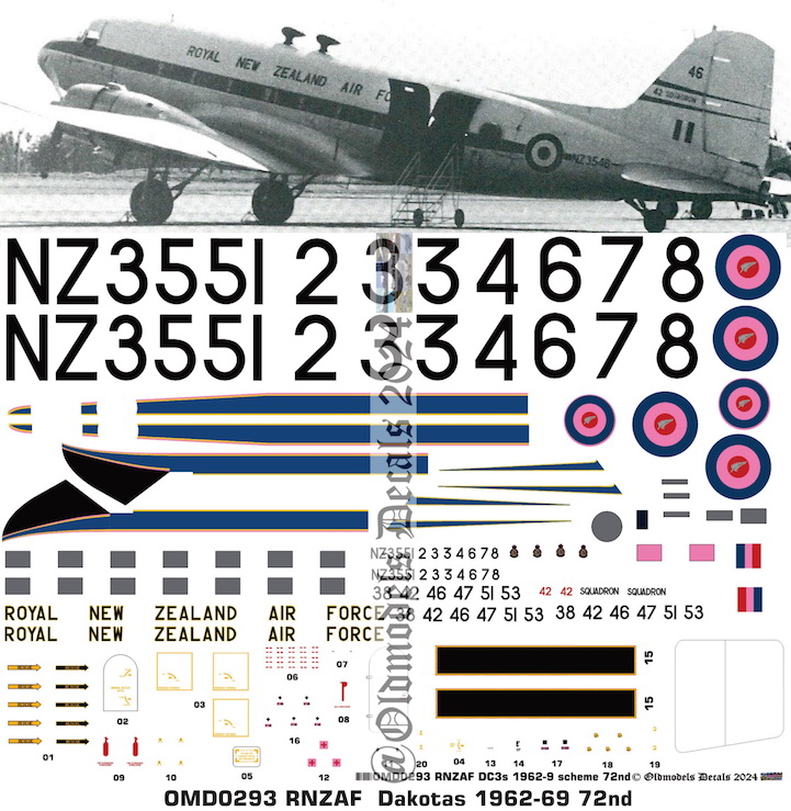 (image for) OMD0293 Douglas DC3 Royal New Zealand Air Force