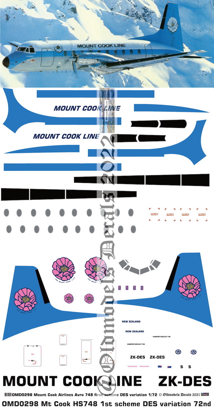 (image for) OMD0298 HS748 Mount Cook Airlines