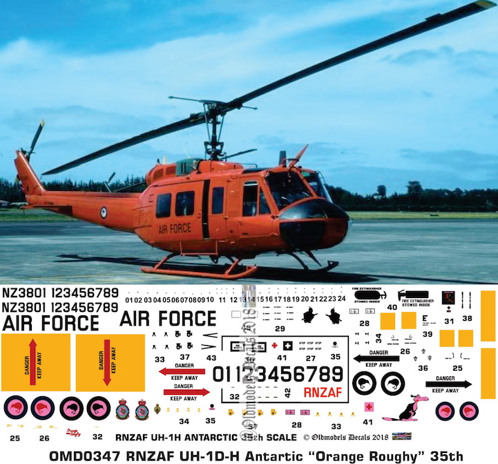 (image for) OMD0347 UH-1D/H Iroquois Royal New Zealand Air Force