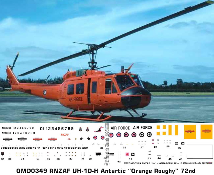 (image for) OMD0349 UH-1D/H Iroquois Royal New Zealand Air Force