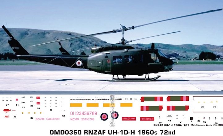 (image for) OMD0360 UH-1D/H Iroquois Royal New Zealand Air Force