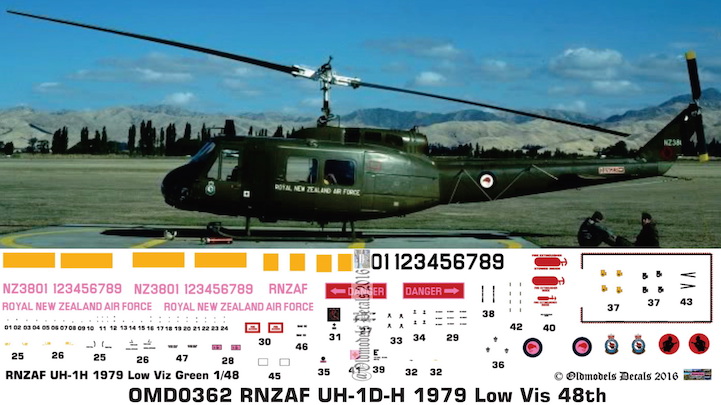 OMD0362 UH-1D/H Royal New Zealand Air Force
