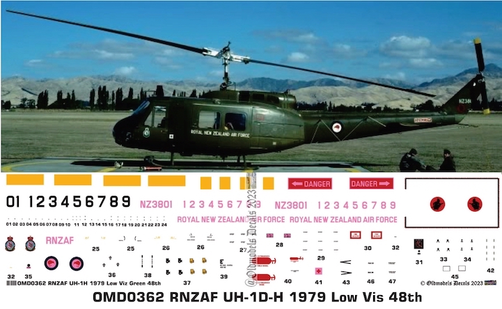 (image for) OMD0362 UH-1D/H Iroquois Royal New Zealand Air Force