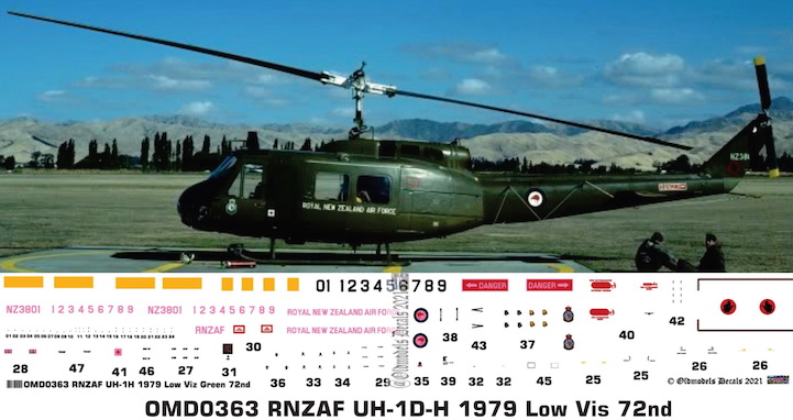 (image for) OMD0363 UH-1D/H Iroquois Royal New Zealand Air Force