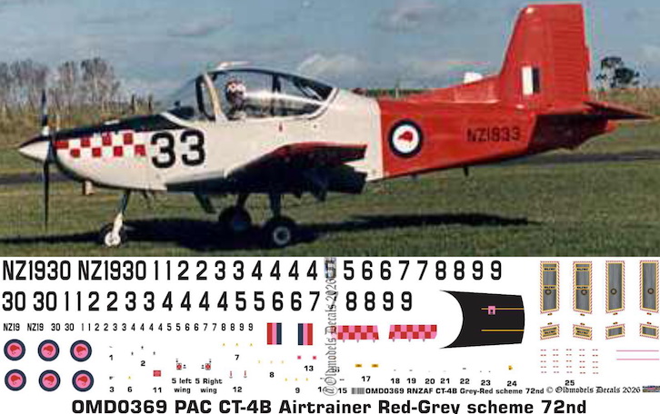 (image for) OMD0369 PAC CT-4B Airtrainer Royal New Zealand Air Force