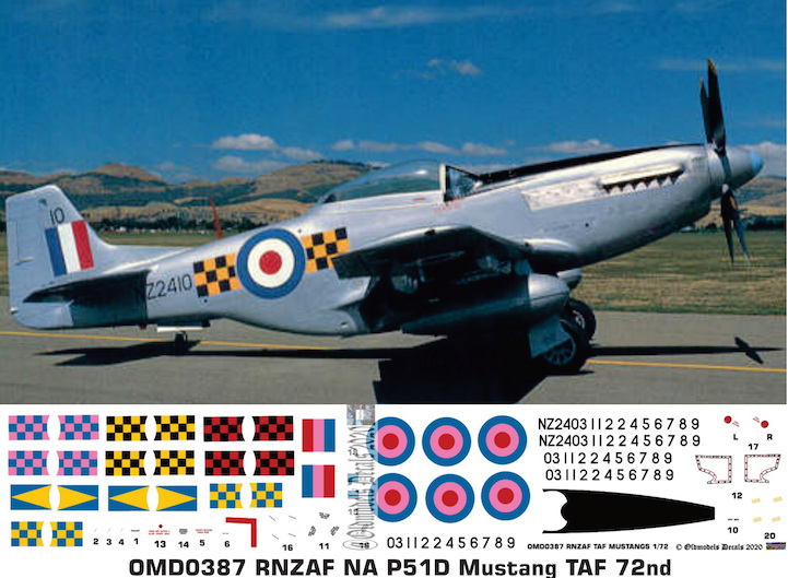 OMD0387 NA. P51D Mustang Royal New Zealand Air Force