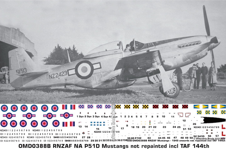 (image for) OMD0388B NA. P51D Mustang Royal New Zealand Air Force