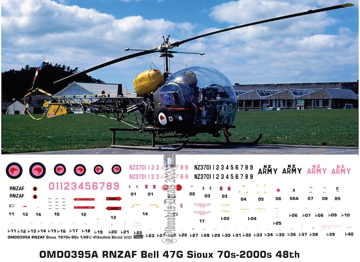 OMD0395A Bell 47G Sioux Royal New Zealand Air Force/Army