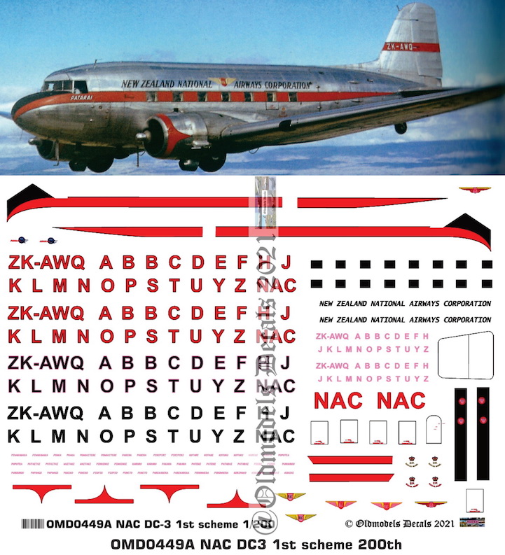 (image for) OMD0449A DC3 National Airways Corporation (NAC)