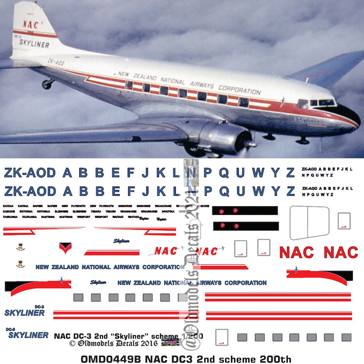 (image for) OMD0449B DC3 National Airways Corporation (NAC)
