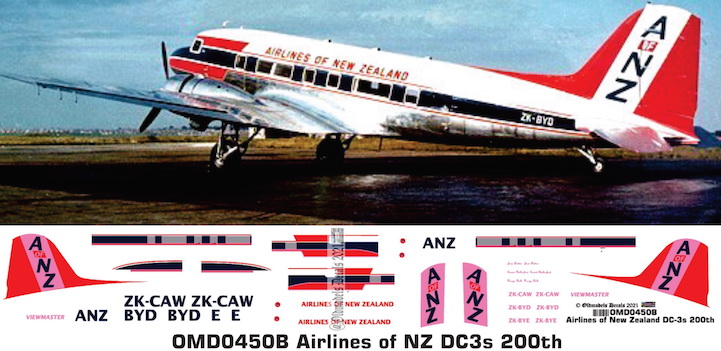 (image for) OMD0450B DC3 Airlines of New Zealand