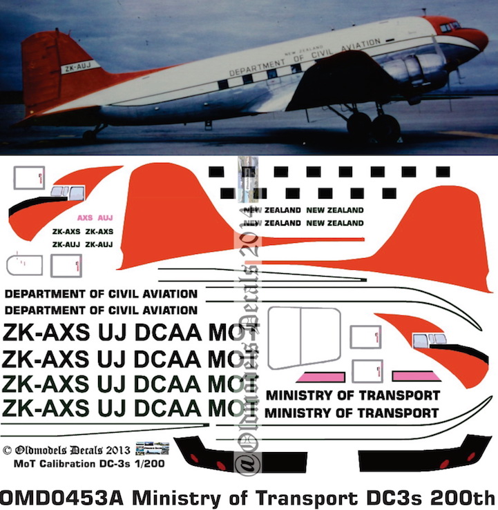 (image for) OMD0453A DC3 New Zealand Ministry of Transport