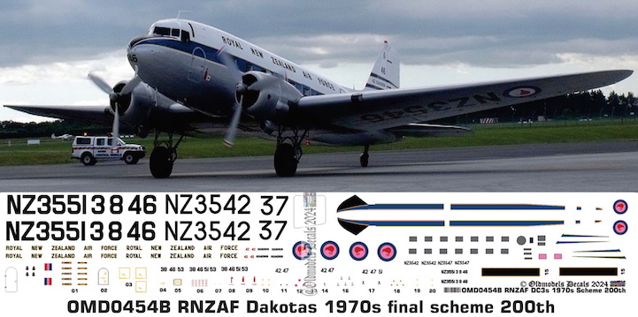 (image for) OMD0454B DC3 Dakota Royal New Zealand Air Force