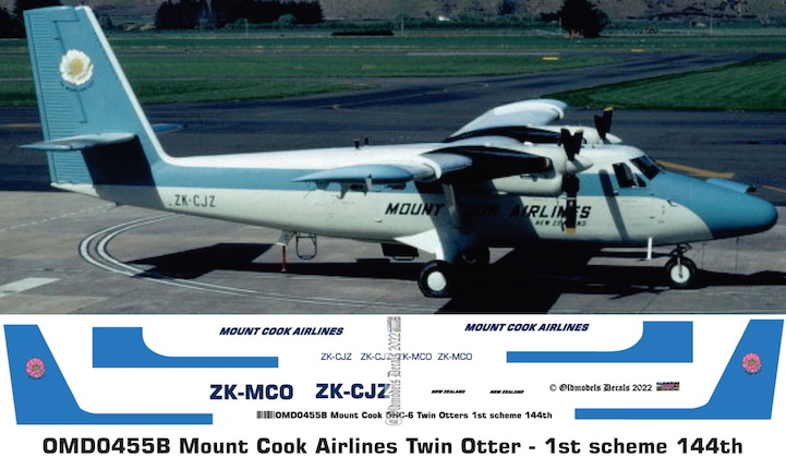 (image for) OMD0455B DHC-6 Twin Otter Mount Cook Airlines