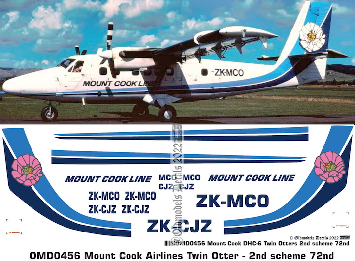 (image for) OMD0456 DHC-6 Twin Otter Mount Cook Airlines