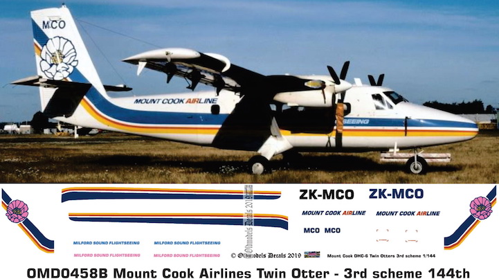 (image for) OMD0458B DHC-6 Twin Otter Mount Cook Airlines