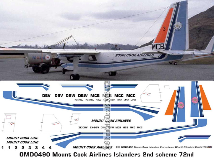 (image for) OMD0490 BN-2 Islander Mount Cook Airlines