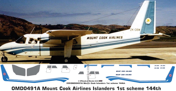 (image for) OMD0491A BN-2 Islander Mount Cook Airlines