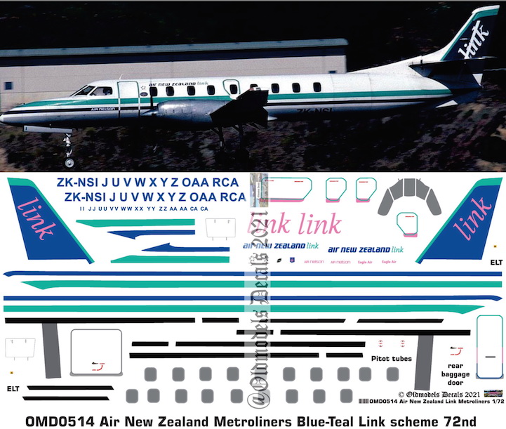 (image for) OMD0514 Swearingen SA-226TC Metro Air New Zealand