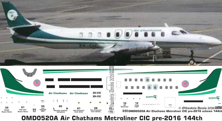 (image for) OMD0520A Swearingen SA-226TC Metro Air Chathams