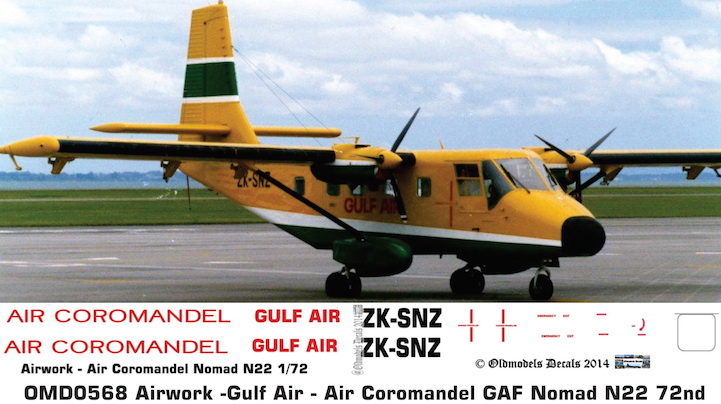 OMD0568 GAF Nomad 22 Gulf Air / Air Coromandel