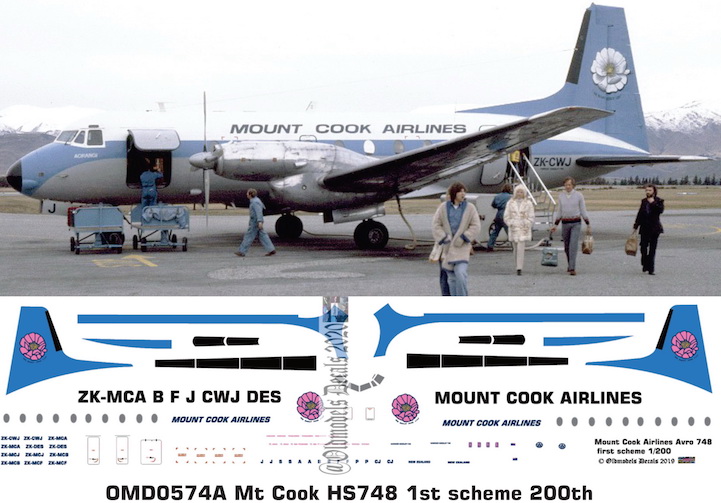 (image for) OMD0574A HS748 Mount Cook Airlines