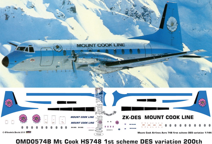 (image for) OMD0574B HS748 Mount Cook Airlines