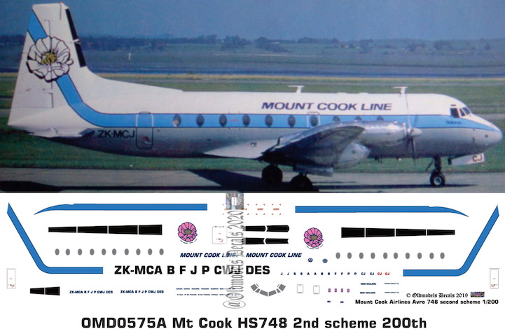 (image for) OMD0575A HS748 Mount Cook Airlines