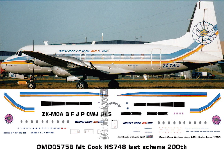 (image for) OMD0575B HS748 Mount Cook Airlines