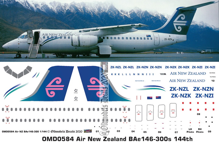 (image for) OMD0584 BAe 146-300 Air New Zealand