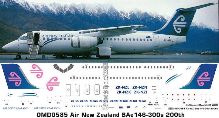 (image for) OMD0585 BAe 146-300 Air New Zealand