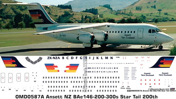 (image for) OMD0587A BAe 146-200/300 Ansett New Zealand