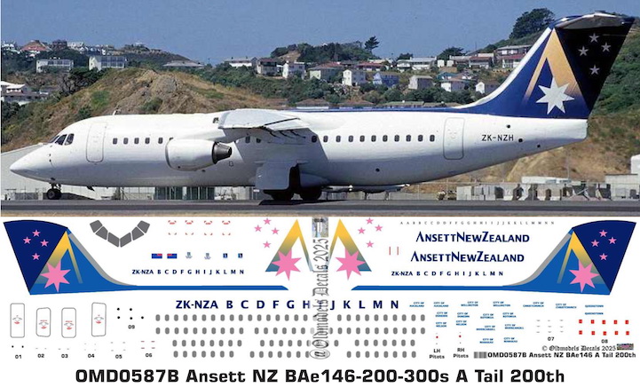 (image for) OMD0587B BAe 146-200/300 Ansett New Zealand