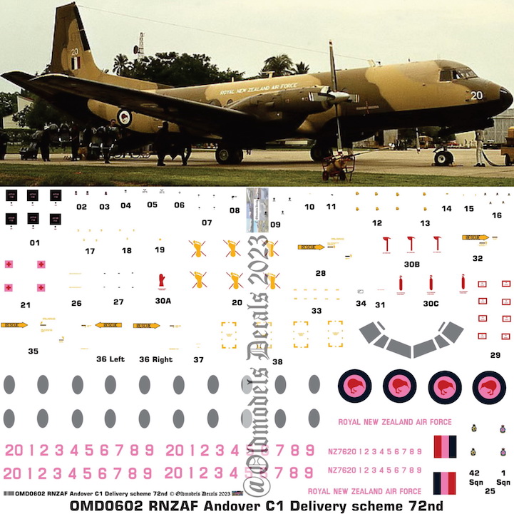 (image for) OMD0602 HS780 Andover C1 Royal New Zealand Air Force