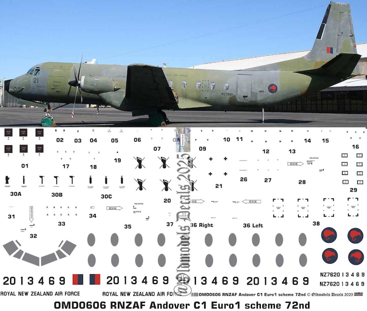 (image for) OMD0606 HS780 Andover C1 Royal New Zealand Air Force