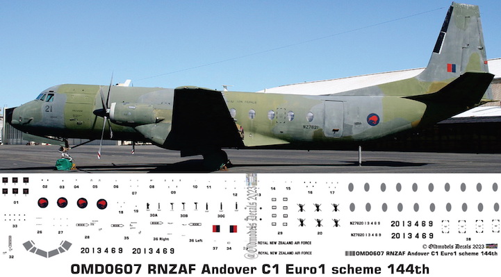 (image for) OMD0607 HS780 Andover C1 Royal New Zealand Air Force