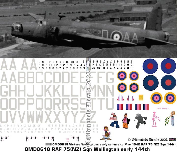 (image for) OMD0618 Vickers Wellington Royal Air Force (NZ)