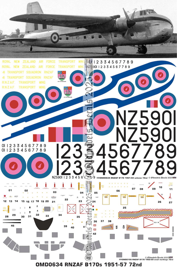 (image for) OMD0634+OMD0198 Bristol B170 Royal New Zealand Air Force