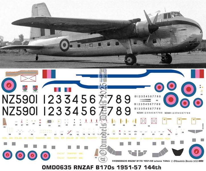 (image for) OMD0635 Bristol B170 Royal New Zealand Air Force